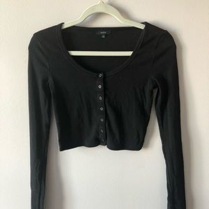 Talula Long-Sleeve Crop Top in Size S